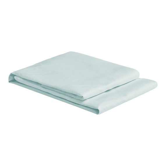 Christian Fischbacher Satin drap-housse 011 bleu brume