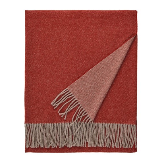 Christian Fischbacher Plaid Aspen 202 rosso aragosta