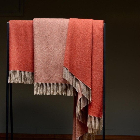 Christian Fischbacher Plaid Aspen 202 rosso aragosta