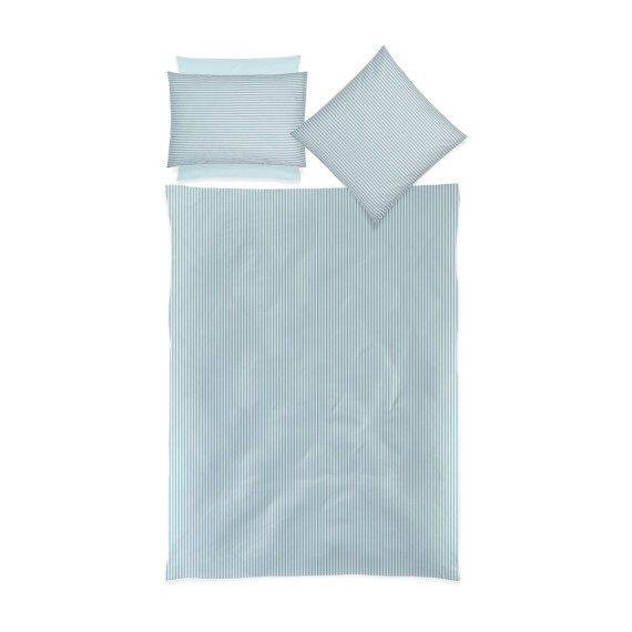 Christian Fischbacher Nils 009 artico - Biancheria da letto a righe eleganti in Renforcé