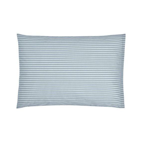 Christian Fischbacher Nils 011 blu foschia - Biancheria da letto a righe eleganti in Renforcé