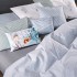 Christian Fischbacher Nils 011 blu foschia - Biancheria da letto a righe eleganti in Renforcé