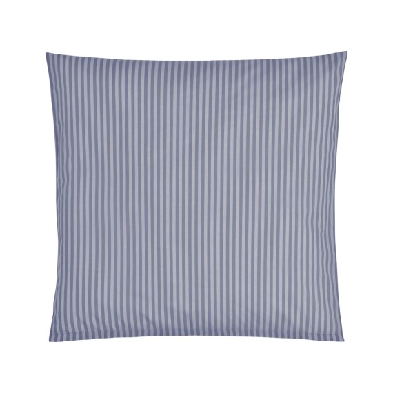 Christian Fischbacher Nils 351 blu tortora - Biancheria da letto a righe eleganti in Renforcé