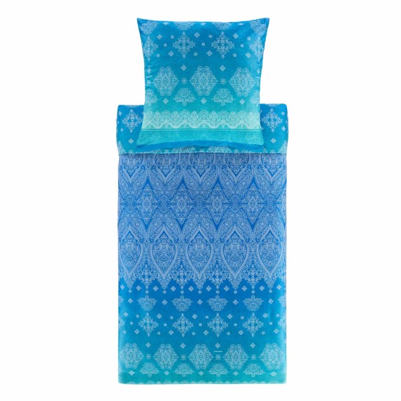 Bassetti Granfoulard Kerala B1, biancheria da letto in raso con paisley