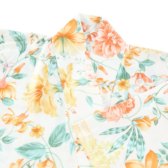 Bassetti Casablanca Kimono Y1: Sommerliches Blumenmuster auf Baumwollsatin