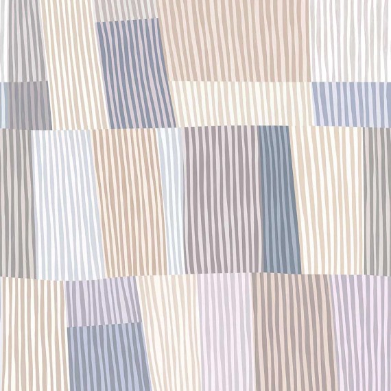 Melvin beige: reinterpretazione artistica delle righe su satin firmato Schlossberg