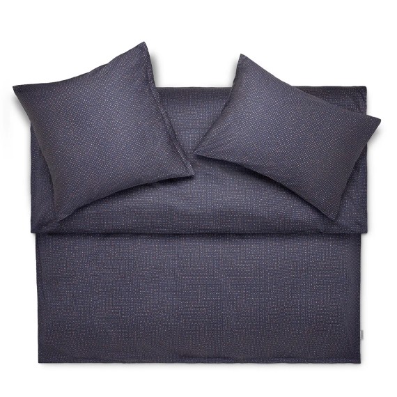 Schlossberg Erin GOTS bleu: biancheria in satin biologico, minimal e strutturata