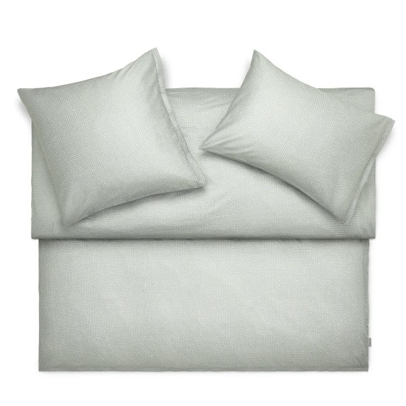 Schlossberg Erin GOTS vert: biancheria in satin biologico, minimal e strutturata