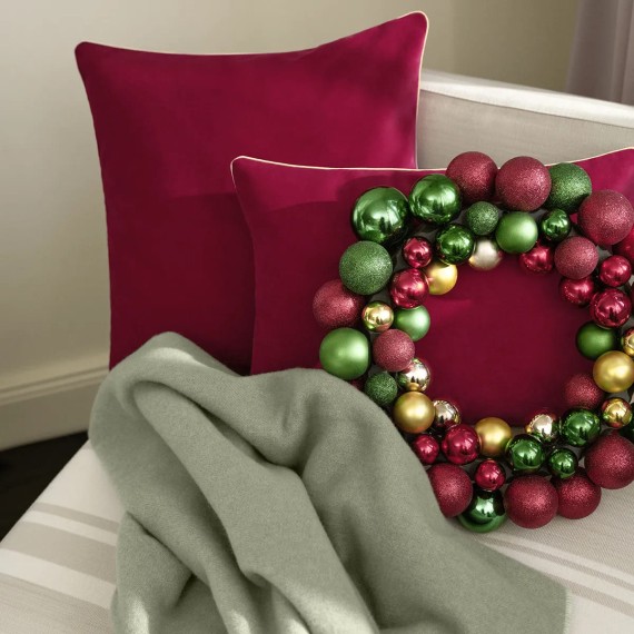 Schlossberg Elodie red Fodera di cuscino decorativo