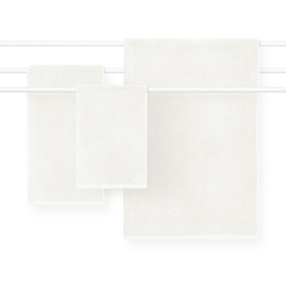 Schlossberg Coshmere GOTS blanc, Asciugamani in cotone bio