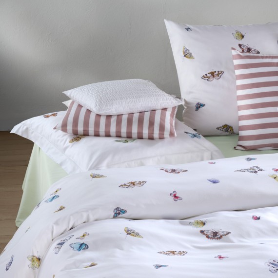 Christian Fischbacher Vanessa – Biancheria da letto in satin di cotone con farfalle