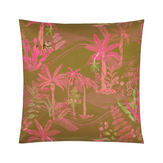 Christian Fischbacher Oasis 134 senape / pink – Biancheria da letto in cotone