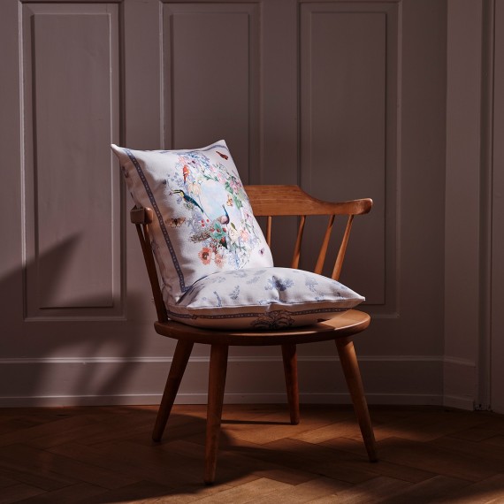Christian Fischbacher Peacock – Cuscino decorativo in cotone