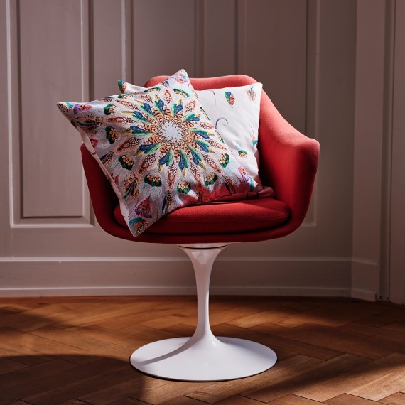 Christian Fischbacher Feathers – Coussin décoratif coton