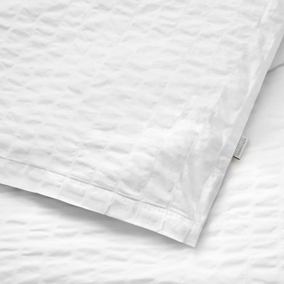 Linge de lit Schlossberg Lenny blanc en seersucker – fraîcheur