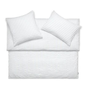 Linge de lit Schlossberg Lenny bleu en seersucker – fraîcheur