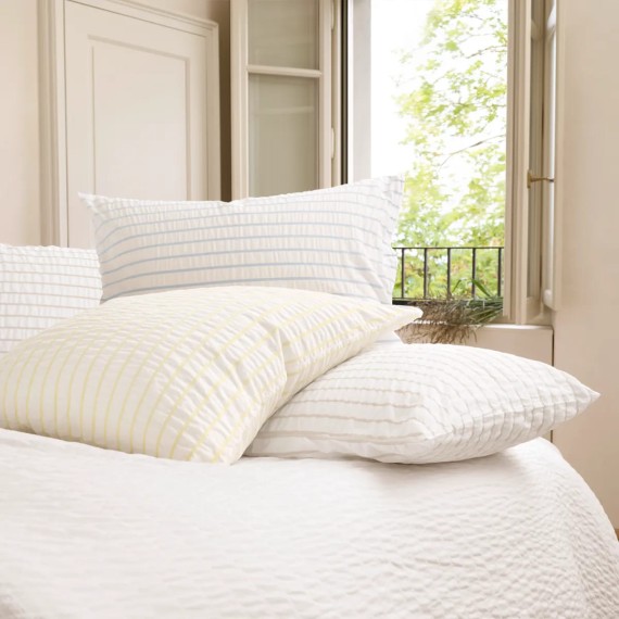 Linge de lit Schlossberg Lenny en seersucker – fraîcheur