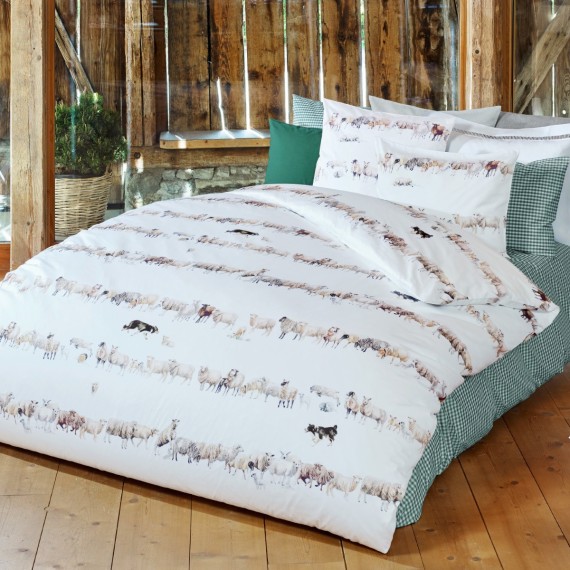 Christian Fischbacher Counting Sheep, biancheria da letto con motivo pecore