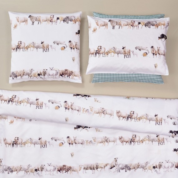Christian Fischbacher Counting Sheep, biancheria da letto con motivo pecore