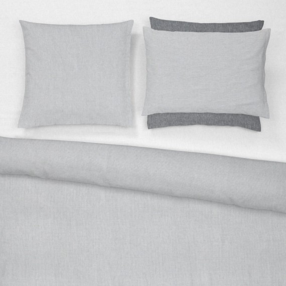 Christian Fischbacher Make My Day silvermoon 005, linge de lit en demi-lin Crispy