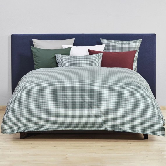 Christian Fischbacher Vichy Renforcé 254 vert sapin, linge de lit à carreaux